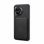 For OnePlus Ace 2 Pro D04 Calf Texture Dual Card Slot Holder Phone Case(Black)