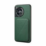 For OnePlus Ace 3 D04 Calf Texture Dual Card Slot Holder Phone Case(Green)