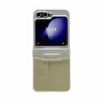 For Samsung Galaxy Z Flip5 5G Skin Feel PC Flash Paper Shockproof Phone Case(Green Silver Gradient)