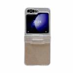 For Samsung Galaxy Z Flip5 5G Skin Feel PC Flash Paper Shockproof Phone Case(Gold Silver Gradient)