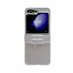 For Samsung Galaxy Z Flip5 5G Skin Feel PC Flash Paper Shockproof Phone Case(Silver)