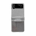 For Samsung Galaxy Z Flip4 5G Skin Feel PC Flash Paper Shockproof Phone Case(Black Silver Gradient)