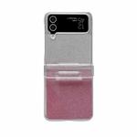 For Samsung Galaxy Z Flip4 5G Skin Feel PC Flash Paper Shockproof Phone Case(Pink Silver Gradient)