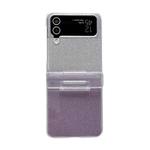 For Samsung Galaxy Z Flip4 5G Skin Feel PC Flash Paper Shockproof Phone Case(Purple Silver Gradient)