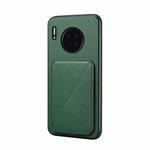 For Huawei Mate 30 D04 Calf Texture Dual Card Slot Holder Phone Case(Green)