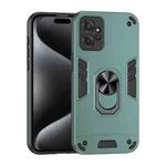 For Motorola Moto G Power 2023 Shockproof Metal Ring Holder Phone Case(Green)