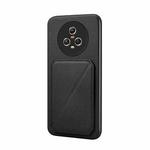 For Honor Magic5 5G D04 Calf Texture Dual Card Slot Holder Phone Case(Black)