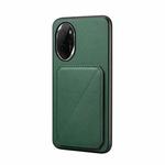 For Honor 100 Pro D04 Calf Texture Dual Card Slot Holder Phone Case(Green)