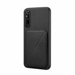 For Sony Xperia 1 V D04 Calf Texture Dual Card Slot Holder Phone Case(Black)