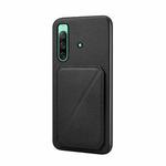 For Sony Xperia 10 IV D04 Calf Texture Dual Card Slot Holder Phone Case(Black)