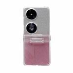 For Huawei P50 Pocket Skin Feel PC Flash Paper Shockproof Phone Case(Pink Silver Gradient)