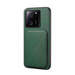 For Xiaomi 13T / 13T Pro / Redmi K60 Ultra D04 Calf Texture Dual Card Slot Holder Phone Case(Green)