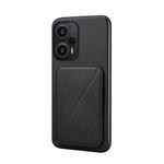 For Xiaomi Redmi Note 12 Turbo / Poco F5 D04 Calf Texture Dual Card Slot Holder Phone Case(Black)