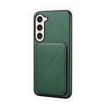 For Samsung Galaxy S23+ 5G D04 Calf Texture Dual Card Slot Holder Phone Case(Green)