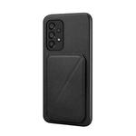 For Samsung Galaxy A53 5G D04 Calf Texture Dual Card Slot Holder Phone Case(Black)
