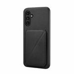 For Samsung Galaxy A13 5G D04 Calf Texture Dual Card Slot Holder Phone Case(Black)