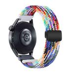 18mm Two-color Magnetic Braided Nylon Watch Band(Colorful Denim)