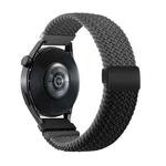 18mm Two-color Magnetic Braided Nylon Watch Band(Space Grey Black)