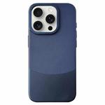 For iPhone 15 Pro Max Napa Texture PC + Leather Phone Case(Royal Blue)