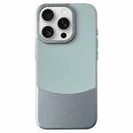 For iPhone 15 Pro Napa Texture PC + Leather Phone Case(Cyan)