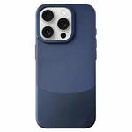 For iPhone 15 Pro Napa Texture PC + Leather Phone Case(Royal Blue)