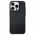 For iPhone 15 Pro Napa Texture PC + Leather Phone Case(Black)