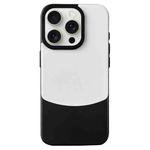 For iPhone 15 Pro Napa Texture PC + Leather Phone Case(Panda Black)