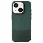 For iPhone 14 Plus Napa Texture PC + Leather Phone Case(Dark Green)