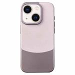 For iPhone 14 Napa Texture PC + Leather Phone Case(Pink)