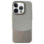 For iPhone 14 Pro Napa Texture PC + Leather Phone Case(Grey)