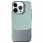 For iPhone 14 Pro Max Napa Texture PC + Leather Phone Case(Cyan)