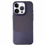 For iPhone 13 Pro Max Napa Texture PC + Leather Phone Case(Dark Purple)