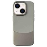 For iPhone 13 Napa Texture PC + Leather Phone Case(Grey)