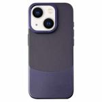 For iPhone 13 Napa Texture PC + Leather Phone Case(Dark Purple)