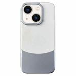 For iPhone 13 Napa Texture PC + Leather Phone Case(Silver)