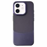 For iPhone 12 / 12 Pro Napa Texture PC + Leather Phone Case(Dark Purple)