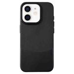 For iPhone 12 / 12 Pro Napa Texture PC + Leather Phone Case(Black)