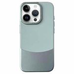 For iPhone 12 Pro Max Napa Texture PC + Leather Phone Case(Cyan)