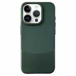 For iPhone 12 Pro Max Napa Texture PC + Leather Phone Case(Dark Green)