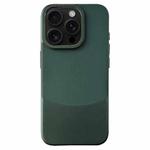 For iPhone 16 Pro Napa Texture PC + Leather Phone Case(Dark Green)