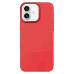 For iPhone 16 Napa Texture PC + Leather Phone Case(Red)