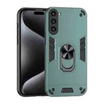 For Samsung Galaxy S23+ 5G Shockproof Metal Ring Holder Phone Case(Green)