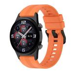 For Honor Watch GS 4 Striped Stainless Steel Buckle Silicone Watch Band(Orange)