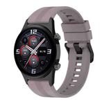 For Honor Watch GS 4 Striped Stainless Steel Buckle Silicone Watch Band(Purple)