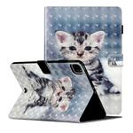 For iPad Pro 11 inch (2020) 3D Pattern Horizontal Flip Leather Tablet Case with Card Slots & Holder & Sleep / Wake-up Function(Cat)