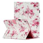 For iPad 10.2 2021 / 2020 / 2019 3D Pattern Horizontal Flip Leather Case with Card Slots & Holder & Sleep / Wake-up Function(Rose Flower)