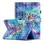 For iPad 10.2 2021 / 2020 / 2019 3D Pattern Horizontal Flip Leather Case with Card Slots & Holder & Sleep / Wake-up Function(Blue Starry Sky)