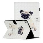 For iPad 10.2 2021 / 2020 / 2019 3D Pattern Horizontal Flip Leather Case with Card Slots & Holder & Sleep / Wake-up Function(Pug)