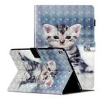 For iPad 10.2 2021 / 2020 / 2019 3D Pattern Horizontal Flip Leather Case with Card Slots & Holder & Sleep / Wake-up Function(Cat)