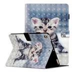 For iPad 9.7 (2018) & iPad 9.7 inch (2017) & iPad Air 2 & iPad Air 3D Pattern Horizontal Flip Leather Case with Card Slots & Holder & Sleep / Wake-up Function(Cat)